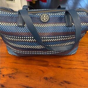 Tory Burch Multicolor Woven Satchel Bag